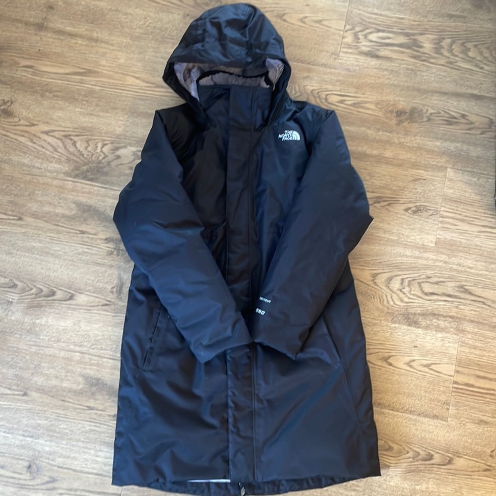 The North Face down parka Girls size XL (see pictures and read description)